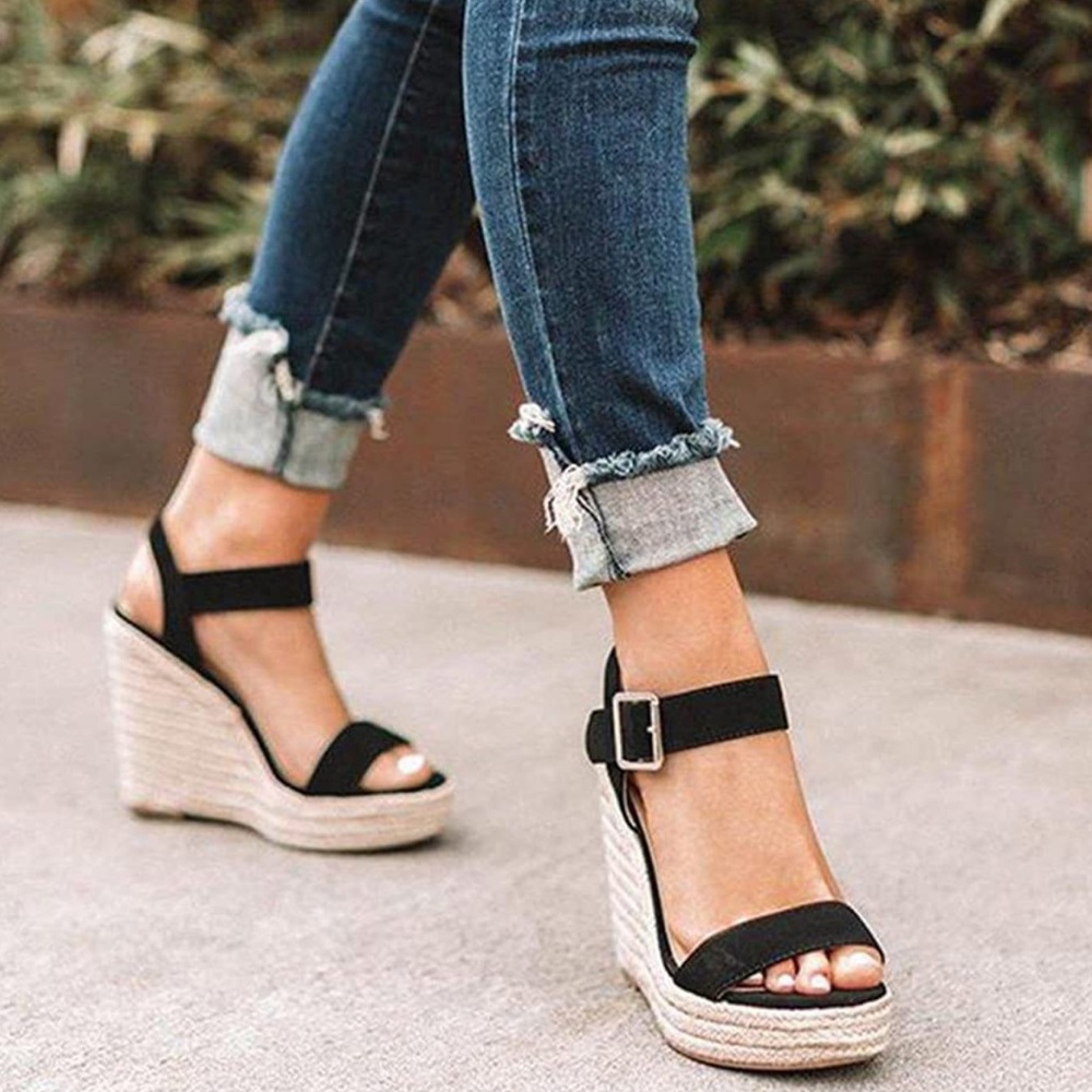 NEW Black Wedges